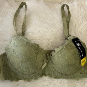 Olive Green Lace Bra