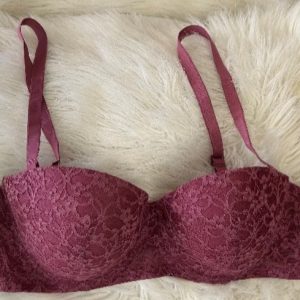 Maroon Balconnet Lace Bra